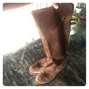 Knee High Brown Suede Boots